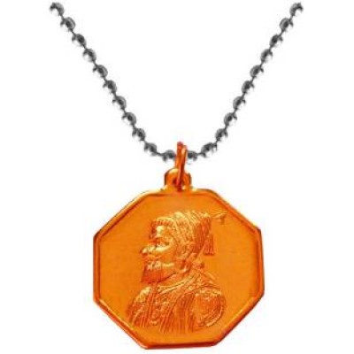 Elegant copper shivaji Maharaj with rajmudra  Pendant