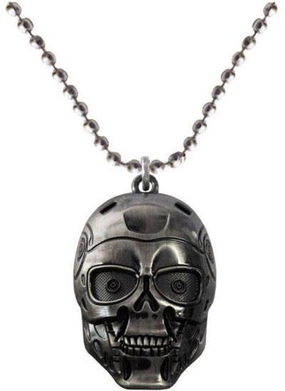 Elegant  Grey  robotic skull Fashion Pendant
