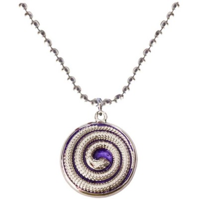 Elegant  Silver::Violet  Round Snake Fashion Pendant