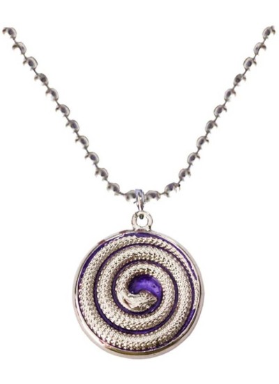 Elegant  Silver::Violet  Round Snake Fashion Pendant
