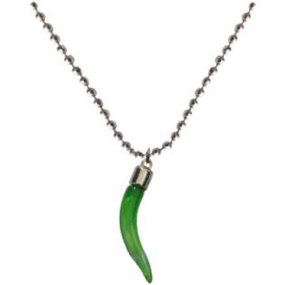 Elegant  Green::Silver  Wolf tooth Fashion Pendant