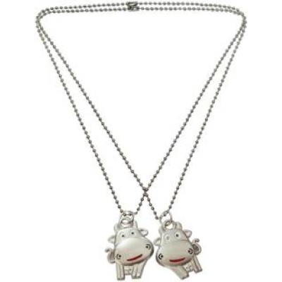 Elegant  Silver::Red  Friendship Day Special Hippo Fashion Pendant