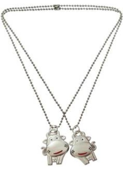 Elegant  Silver::Red  Friendship Day Special Hippo Fashion Pendant