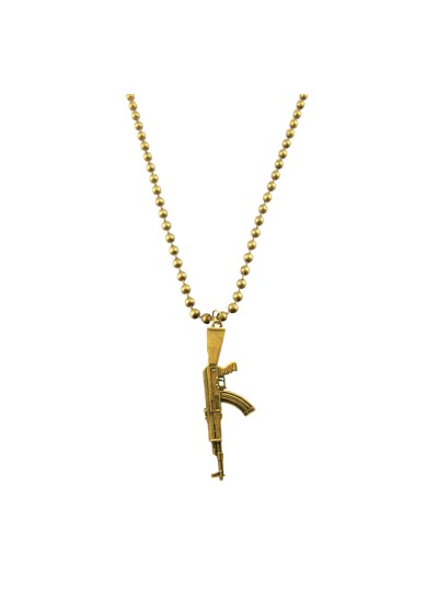 Gold  Gun Inspired Chain Pendant 