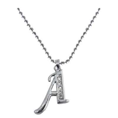 Silver A- Alphabet Pendant 