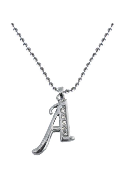 Silver A- Alphabet Pendant 