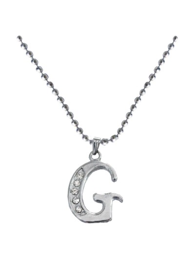 Silver  G- Alphabet Pendant 