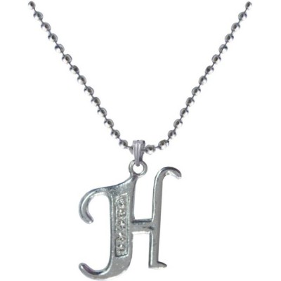 Elegant Silver H- Alphabet Pendant