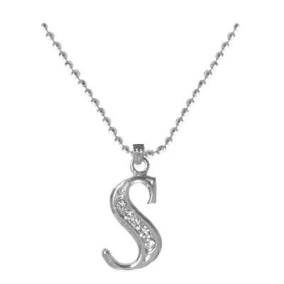Silver  S- Alphabet Pendant 