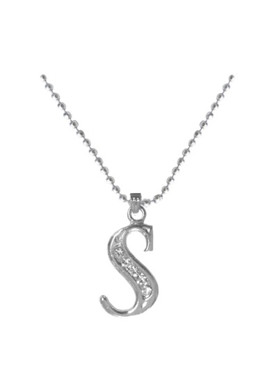 Silver  S- Alphabet Pendant 