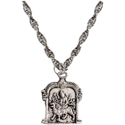 Elegant  Silver  Durgamata Chain Pendant