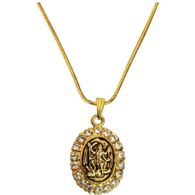 Elegant  Gold  Gold Plated Stone Studded Kaali Mata Pendant