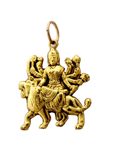 Gold  Durga mata Pendent 