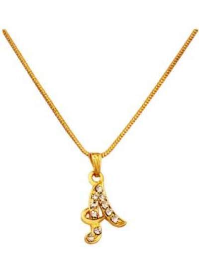 Gold A- Alphabets Pendent 