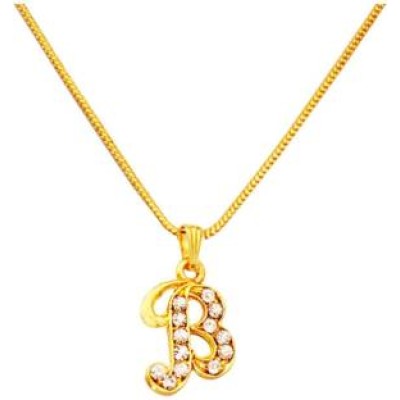 Gold B- Alphabets Pendent 