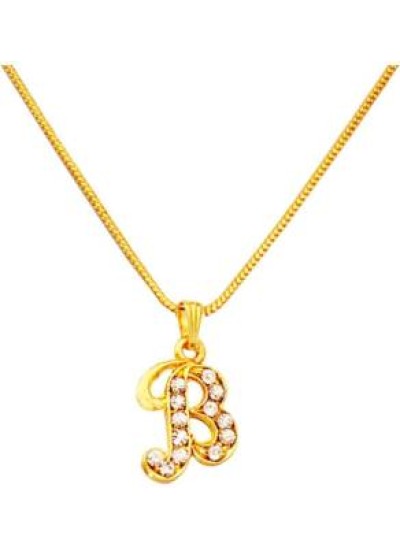 Gold B- Alphabets Pendent 