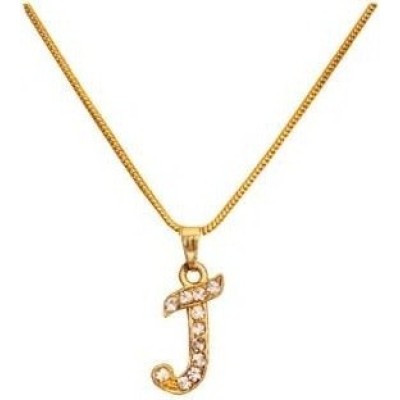 Gold J- Alphabets Pendent 