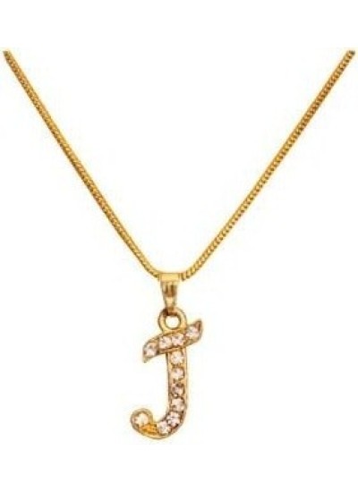 Gold J- Alphabets Pendent 