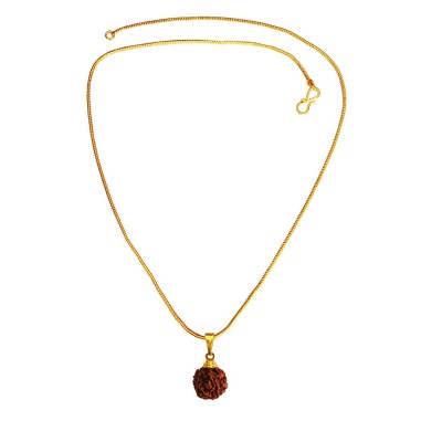 Elegant Brown Rudraksha Alloy Pendant