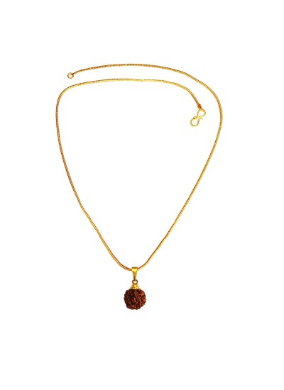 Elegant Brown Rudraksha Alloy Pendant