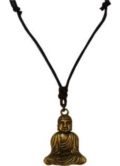 Riligious Mens Jewellery  Black::Brown  Lord Gautam Buddha Pendant