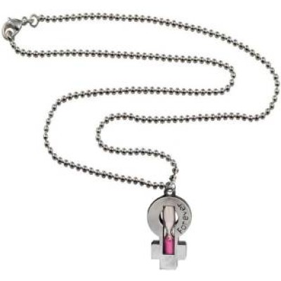 New Collection  Silver::Pink  Sand Timer Design Pendant