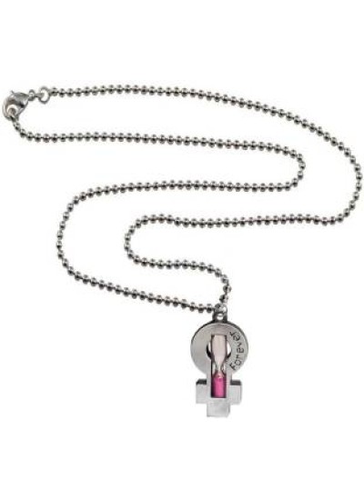 New Collection  Silver::Pink  Sand Timer Design Pendant