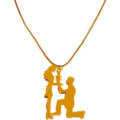  Gold  Valentine Day Special Precious Moments "Will You Marry Me" Pendant