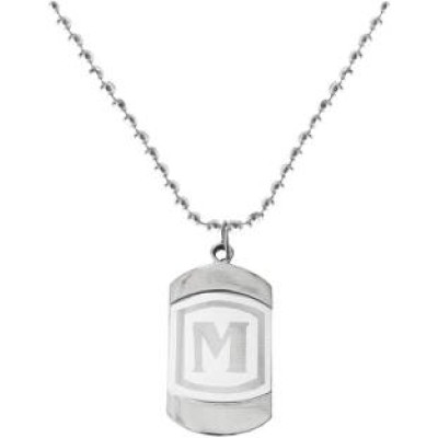Silver M-Alphabet Pendant 