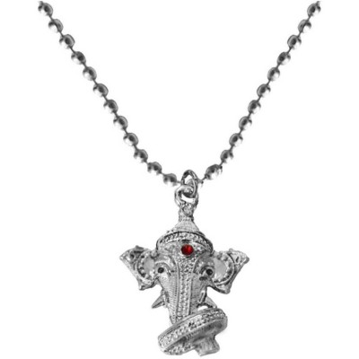 Elegant Silver Lord Ganesha Face Pendant