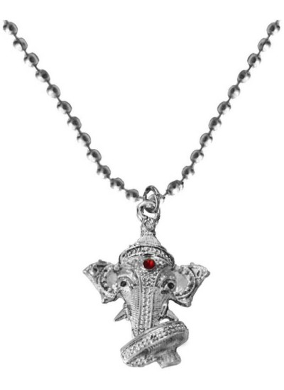 Elegant Silver Lord Ganesha Face Pendant