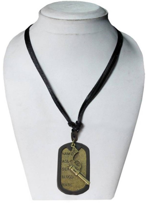 Black::Bronze  Name Tag With Gun Fashion Fashion Pendant 