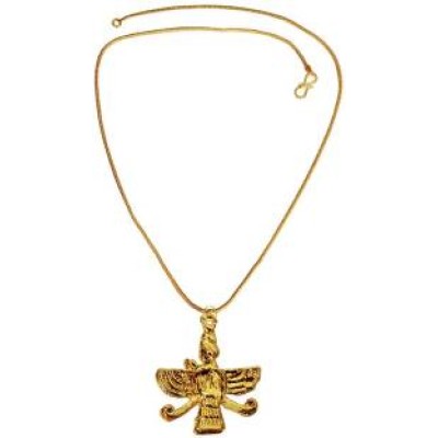 gold  Faravahar Zoroastrian Parsi Farvahar Pendant 