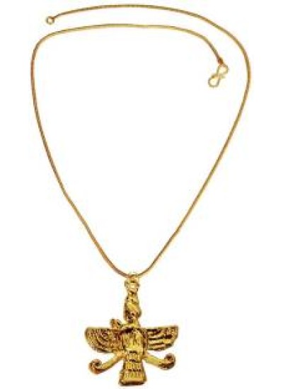 gold  Faravahar Zoroastrian Parsi Farvahar Pendant 