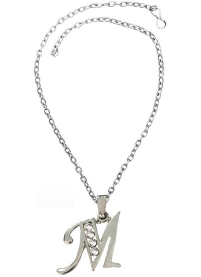 Elegant SIlver M- Alphabet Fashion Pendant