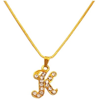 Elegant Gold  K- Alphabets Pendent