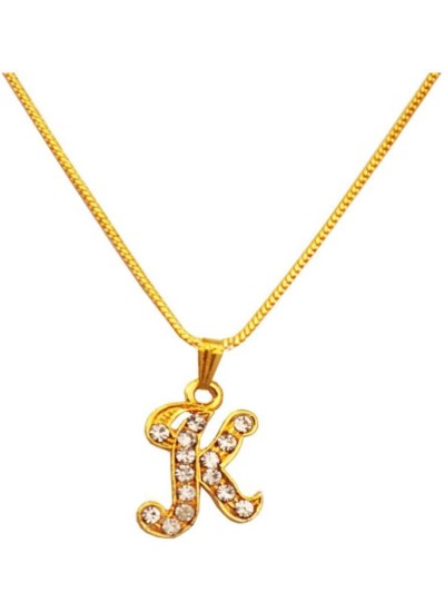 Elegant Gold  K- Alphabets Pendent