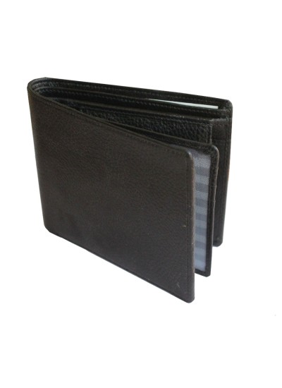 Menjewell Rich & Stylish Black Genuine Leather Wallet 
