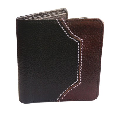 Menjewell Rich & Stylish Black Genuine Leather Wallet For Men