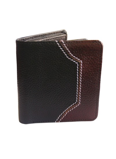 Menjewell Rich & Stylish Black Genuine Leather Wallet For Men