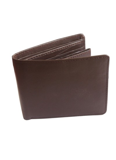 Menjewell Rich & Stylish Brown Genuine Leather Wallet For Men 