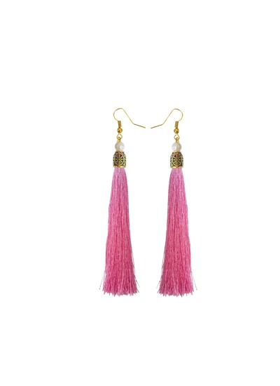 Fancy Flowery 22K Gold Drop Earrings