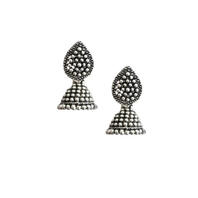Oxidised Earring Oval Shape Design  By Menjewell
