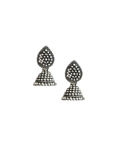 Oxidised Earring Oval Shape Design  By Menjewell