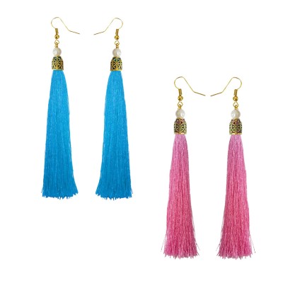 Stylish Long Tassel Earring Combo For Women