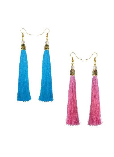 Stylish Long Tassel Earring Combo For Women