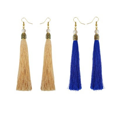 Stylish Long Tassel Earring Combo For Women