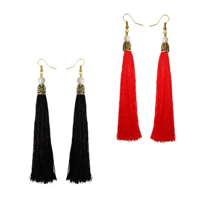 Stylish Long Tassel Earring Combo For Women