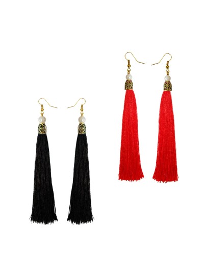 Stylish Long Tassel Earring Combo For Women