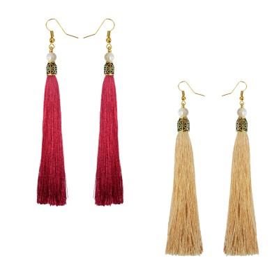 Stylish Long Tassel Earring Combo For Women